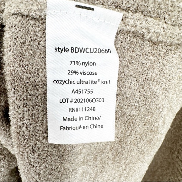 NWT Barefoot Dreams Coastal Cowl Neck Tunic Dark Khaki - Picture 5 of 9